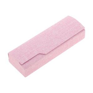 Faux Linen Eyeglasses Case Portable Eyeglasses Storage Pink